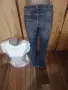 сини дънки с Бяла тениска Размер Л, снимка 3
