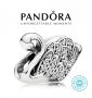 Талисман Пандора Pandora сребро 925 Swan Лебед. Колекция Amélie, снимка 1 - Гривни - 38576601