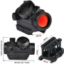 Бързомер тактически мерник с червена точка 1×22 за въздушна пушка еърсофт бързомерец оръжие малък, снимка 8