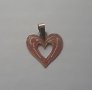 Сребърна нежна сребърна висулка сърце ръчна изработка., снимка 1 - Колиета, медальони, синджири - 33743640