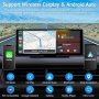 Нов HD Тъчскрийн Авто Дисплей - CarPlay, Android, Bluetooth, GPS за кола автомобил, снимка 2