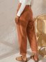 Дамски широки панталони от кадифе с висока талия и широки прави крачоли, 7цвята - 023 , снимка 16