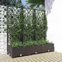 vidaXL Градинска саксия с решетка, черна, 120x40x121,5 см, полипропилен, снимка 2