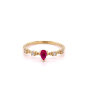 Златен дамски пръстен 1,41гр. размер:56 14кр. проба:585 модел:22129-6, снимка 1