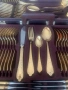 Луксозен комплект прибори за 12 човека* 23/24 карата твърдо златно покритие* 70 броя , снимка 8