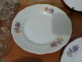 Стар български порцелан чинии плитки за основно , снимка 3
