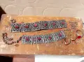 Лот БРОНЗОВИ ВЪЗРОЖДЕНСКИ НАКИТИ За ФОЛКЛОРНА НОСИЯ Майсторска Стара Ажурна Изработка с ПОСРЕБРЯВАНЕ, снимка 3