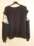 АНЦУНГОВА БЛУЗА ЧЕРНА ПАЕТИ, снимка 1 - Блузи с дълъг ръкав и пуловери - 34221613