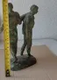 Работници, статуетка, фигура, пластика, патина, надпис и  спортист с бухалка, снимка 13