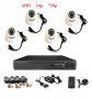 Full D1 Dvr, Vga Hdmi - 4 канален + 4 купoлни камери - Видео наблюдение Охранителна система Пакет