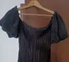 Рокля River Island, черна, миди, паднали рамене, размер S, нова, снимка 4