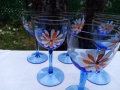 Сервиз за ракия - синьо стъкло, снимка 2