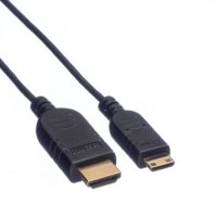 Кабел HDMI-Mini HDMI 1.2м Roline 11.04.5630 HDMI-M to Mini HDMI-M Full HD 4K, снимка 3 - Кабели и адаптери - 31396887