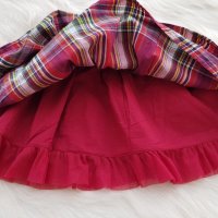 Детска карирана пола с тюл размер 3 години, снимка 3 - Детски рокли и поли - 42843160