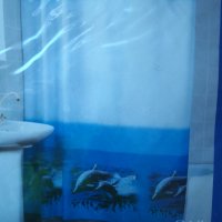 Завеса за баня с делфини 180/200см, снимка 5 - Пердета и завеси - 32083577
