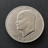 Оригинална монета. САЩ. Долар. Един Американски долар .1971 година., снимка 7 - Нумизматика и бонистика - 27667427