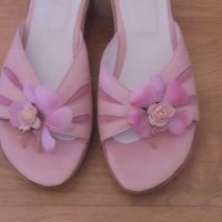 Дамски нежни розови чехли с висока подметка, № 38, , снимка 2 - Чехли - 30550719