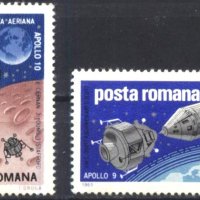 Чисти марки Космос 1969 от Румъния, снимка 1 - Филателия - 44429471