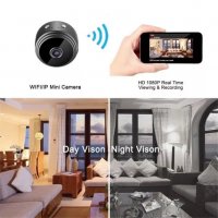Мини Камера с WiFi Full HD 1080p Шпионска Камера, снимка 4 - Камери - 29590163