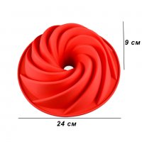 1274 Силиконова форма за кекс спирала, снимка 13 - Форми - 27877862