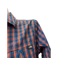 Мъжка риза THE NORHT FACE размер M синьо оранжево каре, снимка 2 - Ризи - 44569530