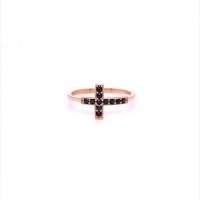 Златен дамски пръстен 1,39гр. размер:53 14кр. проба:585 модел:10077-5, снимка 1 - Пръстени - 38387364