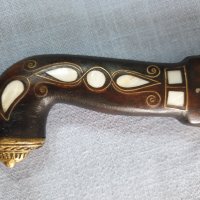 Старинен ритуален нож,кама,кумая,кинжал, снимка 3 - Антикварни и старинни предмети - 39102408