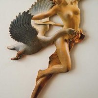 ”Леда и лебеда” ажурна картина по скулптура, снимка 1 - Картини - 31617732