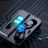 БЕЗЖИЧНИ BLUETOOTH 5.0 СЛУШАЛКИ F9 -5С TWS , ЧЕРНИ 1КТ., снимка 3 - Безжични слушалки - 38608729