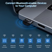 Maxuni USB Bluetooth 5.1 блутут адаптер за компютър и лаптоп, снимка 3 - Мрежови адаптери - 44450145
