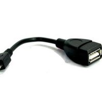 Кабел USB2.0 към Micro USB OTG VCom SS001155 Черен 0.2m, USB2.0 to Micro USB OTG F/M, снимка 1 - Кабели и адаптери - 33992022