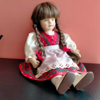 Колекционерска кукла Glorex Switzerland  46 см, снимка 6 - Колекции - 39543313