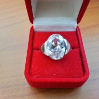 Сребърен пръстен с циркон, снимка 2 - Антикварни и старинни предмети - 42771272