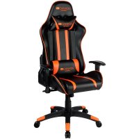 Геймърски стол CANYON CND-SGCH3, Fobos GС-3,Черно-оранжев, ергономичен геймърски стол с PU кожено по, снимка 3 - Столове - 30514700