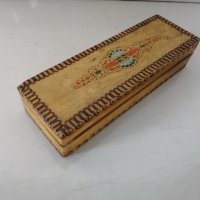 Дървена кутия моливник 21 х 7 х 4 см. , снимка 1 - Други стоки за дома - 36902057