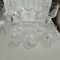 РЕТРО кристални чаши 6 бр.за ракия 6 бр.вино , снимка 3 - Чаши - 30261954