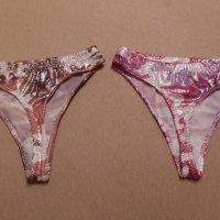 Нови блестящи бански прашка XS розово бежови, снимка 2 - Бански костюми - 36860358