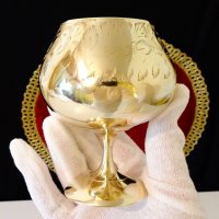Английска бронзова чаша за бренди,коняк. , снимка 6 - Антикварни и старинни предмети - 37716525