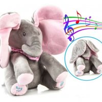 Пеещо слонче с летящи уши,мек плюш, снимка 2 - Музикални играчки - 38633213