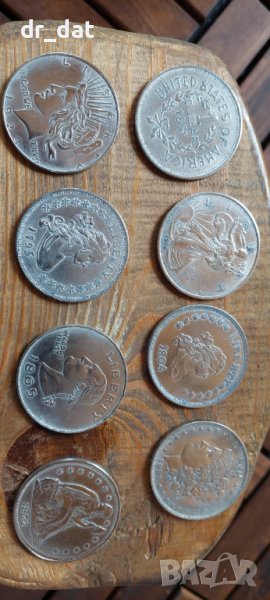 Комплект американски метални долари 8 броя, снимка 1