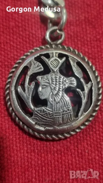 Сребърен ключодържател Нефертити, снимка 1