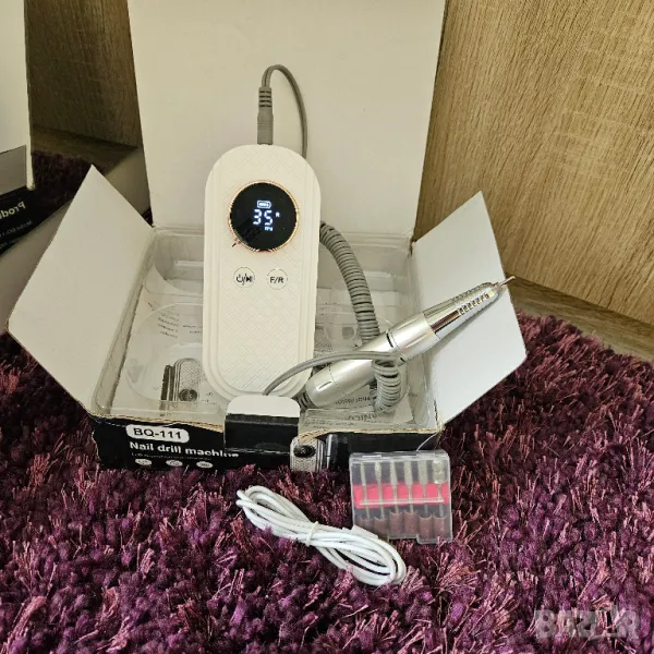 Пила за геллак, на батерия, бяла, снимка 1