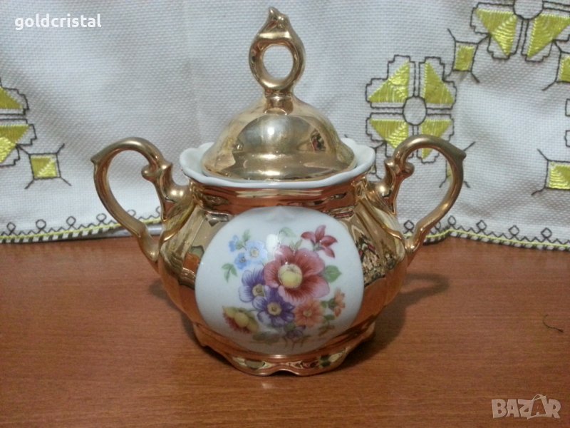 Стар български порцелан захарница , снимка 1