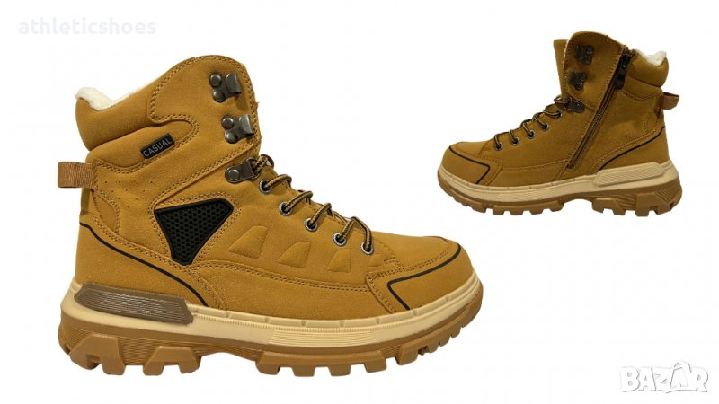 Мъжки зимни боти в цвят камел -ПРОМОЦИЯ, снимка 1