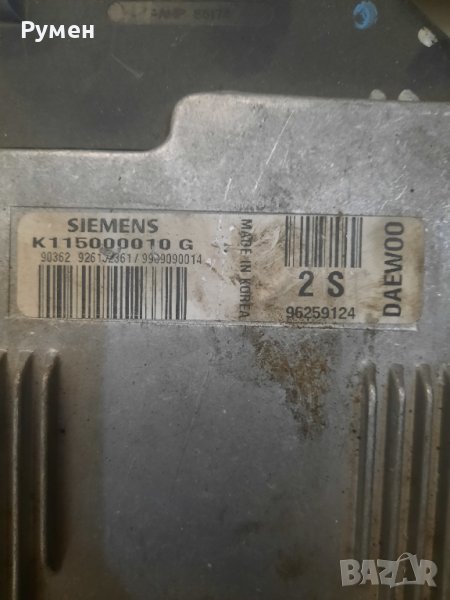 ECU ENGINE CONTROLLER DAEWOO MATIZ 0.8, SIEMENS K115000010 E, K115000010E, 96259124 2S, снимка 1