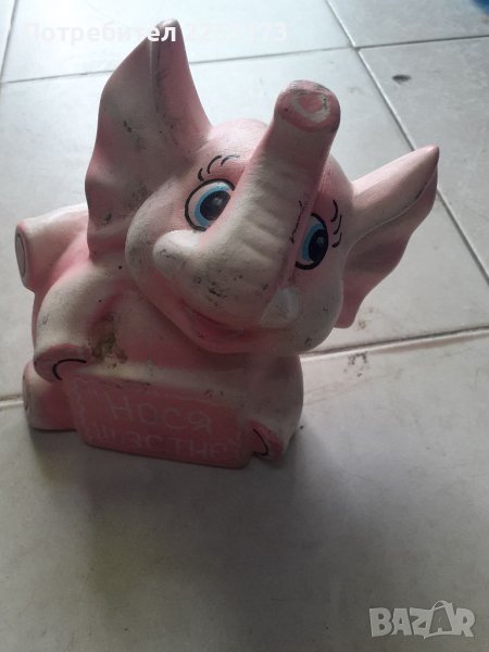 Керамична фигура слонче,,касичка,,, снимка 1