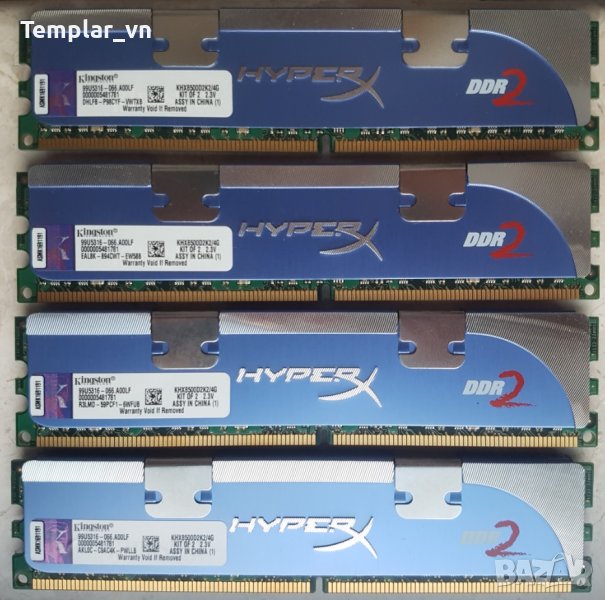 Kingston HYPER X 4x2 DDR2 1066 PC2 8500 // GEIL 2x2 DDR2 800, снимка 1