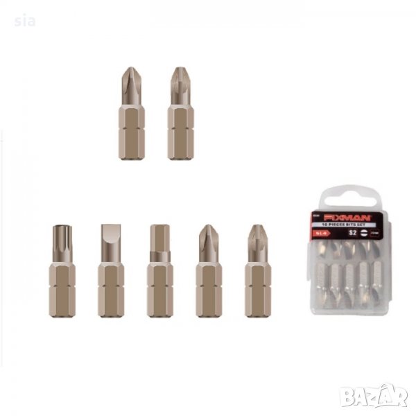 Накрайници за отверка, 25мм, 10бр., хромванадиева стомана, снимка 1