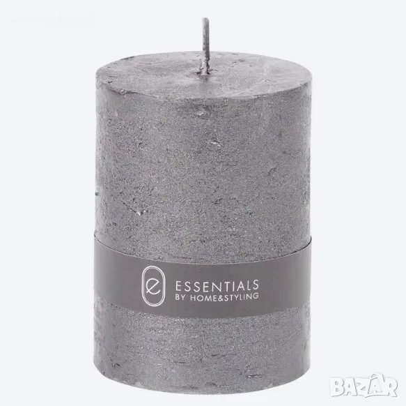 Свещ с метален ефект голяма 6х8 см 30часа, снимка 1