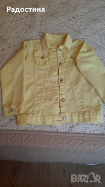 Дънково яке в жълто размер 146, снимка 1